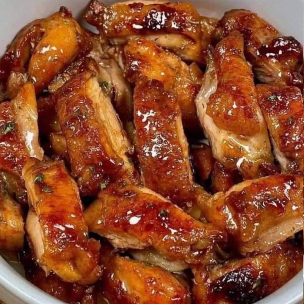 Deliciosas Tiras de Pollo con Glaseado Dulce y Salado: El Plato Perfecto para Sorprender