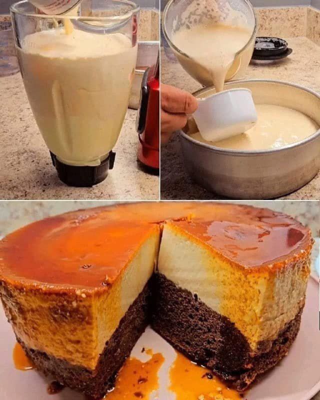 Pastel Imposible de Chocolate y Flan Caramelizado: Una Receta Inolvidable