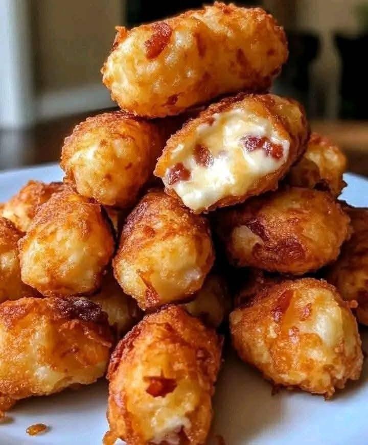 Tater Tots Rellenos de Tocino y Queso: Una Receta Crujiente, Cremosa y Perfecta para Compartir