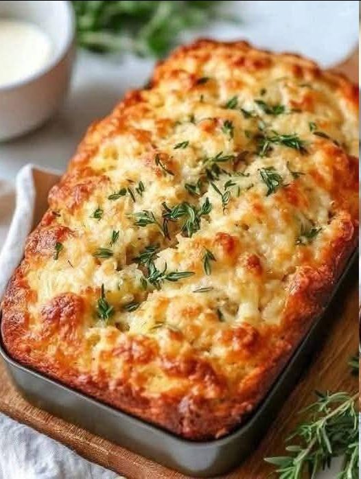 Receta de cazuela de pan de ajo con queso mediterráneo