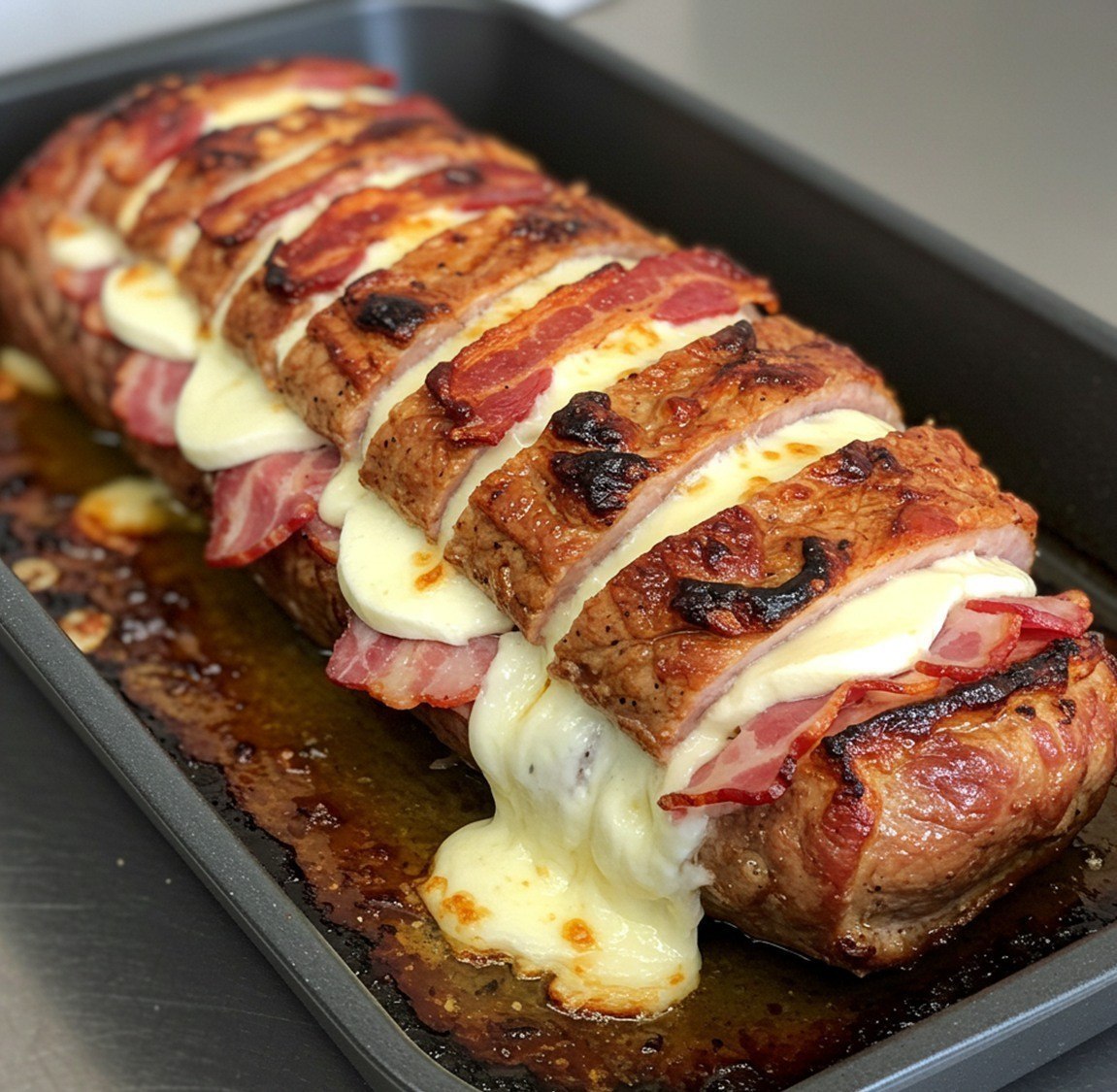 Lomo de cerdo relleno con queso y tocino: la receta perfecta para sorprender en la mesa