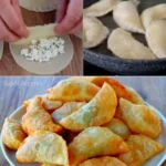 Empanadas de queso fritas doradas y crujientes en un plato.