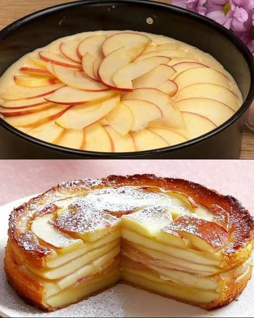 Deliciosa tarta de manzana casera recién horneada